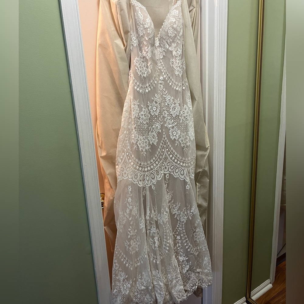 BHLDN CASCADING LACE WEDDING GOWN